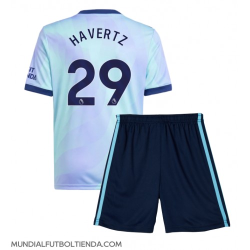 Camiseta Arsenal Kai Havertz #29 Tercera Equipación Replica 2024-25 para niños mangas cortas (+ Pantalones cortos)